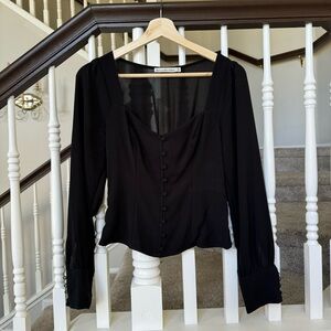 Abercrombie Corset Long Sleeve Top